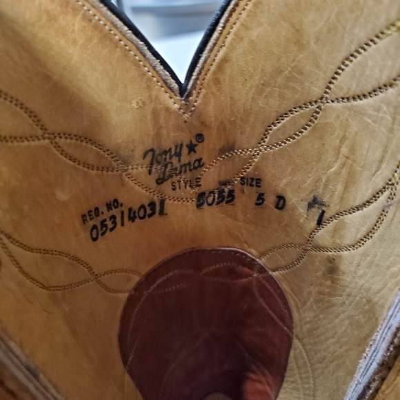 Tony Lama Boots Size 5 D Handcrafted Cowboy & Western Boots New - Picture 2 of 4